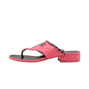CHANEL – Mules Entredoigt Matelassées Rose & Noir – Taille 38