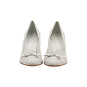 DIOR – Escarpins Cuir Blanc Cannage à Nœud – Taille 42