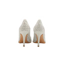 DIOR – Escarpins Cuir Blanc Cannage à Nœud – Taille 42