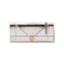 DIOR – Pochette Diorama – Cuir craquelé argenté