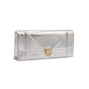 DIOR – Pochette Diorama – Cuir craquelé argenté