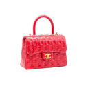 CHANEL – Coco Handle Paris Rome – Cuir embossé rouge