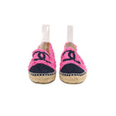 CHANEL – Espadrilles en tweed rose fuchsia et marine