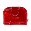 Sac Louis Vuitton Alma GM en cuir verni Monogram rouge