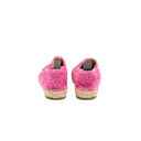 CHANEL – Espadrilles en tweed rose fuchsia et marine