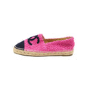 CHANEL – Espadrilles en tweed rose fuchsia et marine