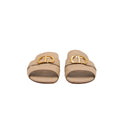 DIOR – Mules Dway en cuir beige à boucle CD