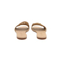 DIOR – Mules Dway en cuir beige à boucle CD