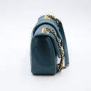 Chanel Elegant Flap Bag in teal leather