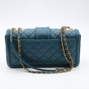 Chanel Elegant Flap Bag in teal leather