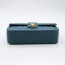 Chanel Elegant Flap Bag in teal leather