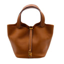 Sac Hermès Picotin Lock 22 en cuir de taurillon Clémence gold
