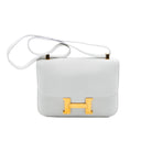 Sac Hermès Constance 24 vintage en cuir blanc