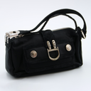 Dior Flight PM Bag in black leather and satin