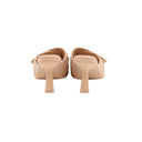 DIOR – Mules Dway à talon en cuir matelassé nude