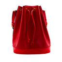 Sac Louis Vuitton Noé en cuir Épi rouge