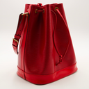 Sac Louis Vuitton Noé en cuir Épi rouge