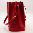 Sac Louis Vuitton Noé en cuir Épi rouge