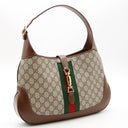 Gucci Jackie 1961 bag in GG Supreme canvas and brown leather