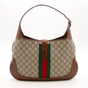 Gucci Jackie 1961 bag in GG Supreme canvas and brown leather