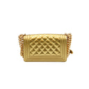 CHANEL – Boy Bag Matelassé Métallisé Doré