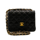 Chanel Timeless Square Mini vintage black leather shoulder bag