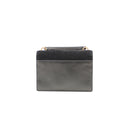 SAINT LAURENT – Sunset Small en daim noir et cuir lisse