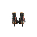 DIOR – Bottines Fleuries Toile Brodée