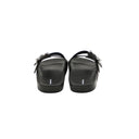 BALENCIAGA – Mules à doubles brides en cuir noir