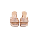 SERGIO ROSSI – Mules à Plateforme Rose Gold