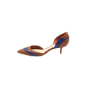 DIOR – Escarpins bicolores en cuir bleu et camel