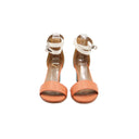 HERMÈS – Sandales à talon bicolores pastel