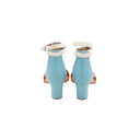 HERMÈS – Sandales à talon bicolores pastel