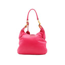 MIU MIU – Sac porté épaule en cuir rose fuchsia