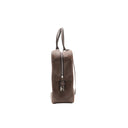 HERMÈS – Sac Omnibus en toile écrue et cuir chocolat