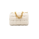 BOTTEGA VENETA – Sac Cassette blanc en cuir intrecciato