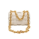 BOTTEGA VENETA – Sac Cassette blanc en cuir intrecciato