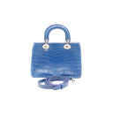 DIOR – Diorissimo en crocodile bleu avec bandoulière