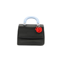 DIOR – Be Dior en cuir noir, bleu ciel & rouge