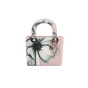 DIOR – Lady Dior Mini en cuir rose poudré imprimé fleur