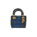 DIOR – Mini Lady Dior en python bleu marine et noir