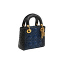 DIOR – Mini Lady Dior en python bleu marine et noir