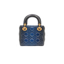 DIOR – Mini Lady Dior en python bleu marine et noir