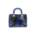 DIOR – Diorissimo en cuir de python bleu et noir
