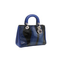 DIOR – Diorissimo en cuir de python bleu et noir