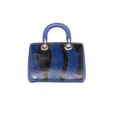 DIOR – Diorissimo en cuir de python bleu et noir