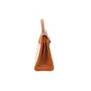 HERMÈS Kelly 32 en Veau Barénia et Toile 2012