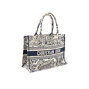 CHRISTIAN DIOR - Book Tote Medium Toile de Jouy Bleue