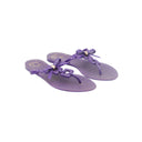 DIOR – Tongs à nœud en caoutchouc violet