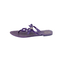 DIOR – Tongs à nœud en caoutchouc violet